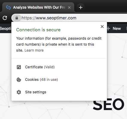 Certyfikat SSL SSL włączony